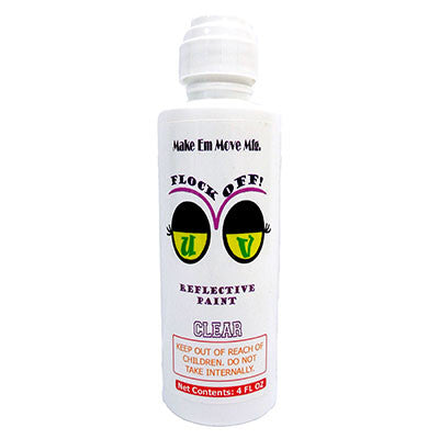 Flock Off UV Paint Clear 4 Ounce Dauber - BIRD CONTROL - FLOCK FREE