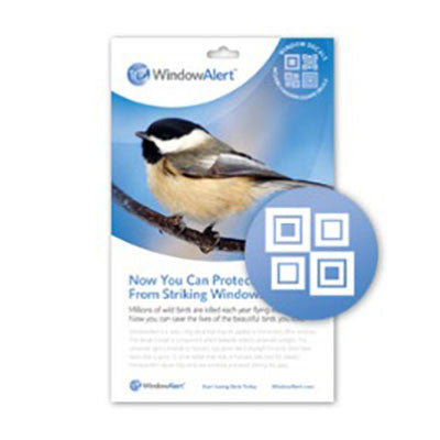 WindowAlert Modern Square Decal Envelope - 4 decal pack - BIRD CONTROL - FLOCK FREE
