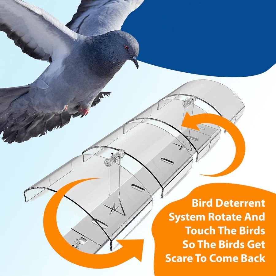 Seesaw Bird Deterrent System for Balconies, Ledges, Beams, bird spikes ...