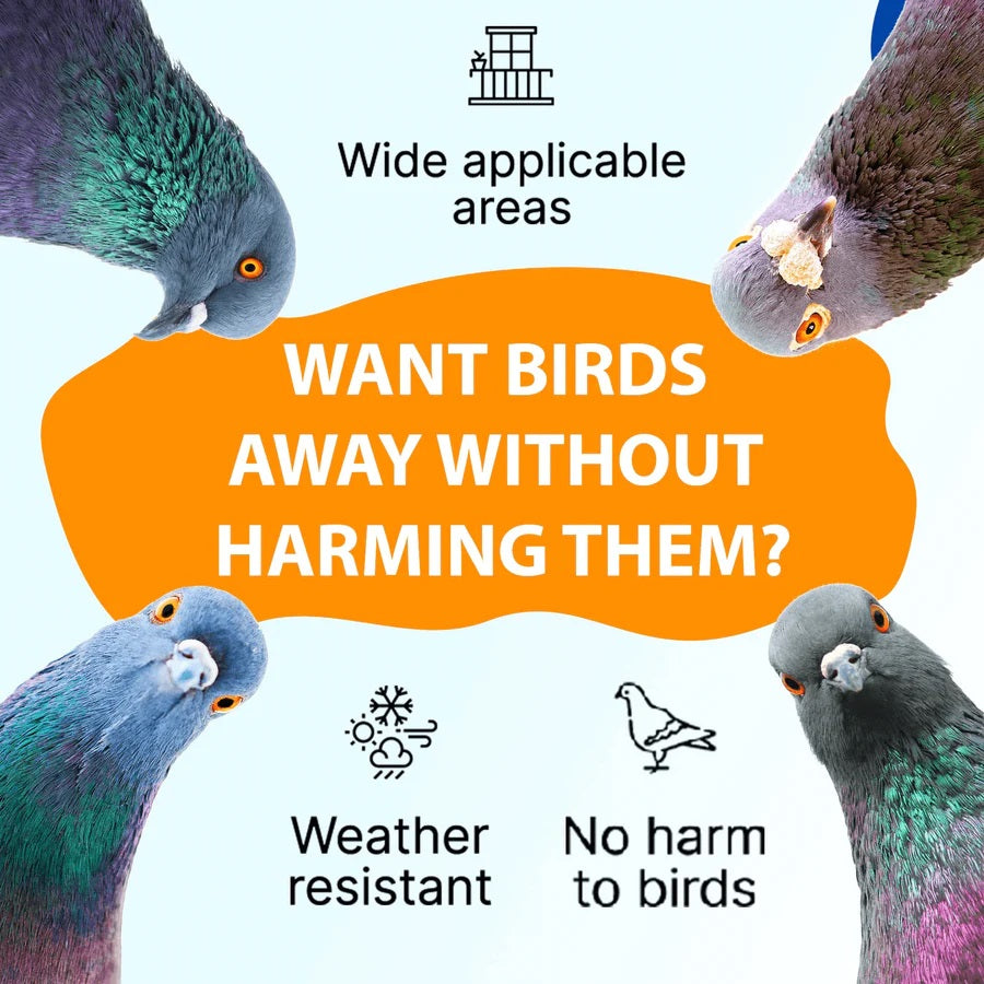 Seesaw Bird Deterrent System for Balconies, Ledges, Beams, bird spikes ...
