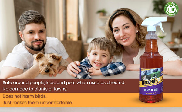 Flock Free Bird Repellent Spray - Ready-to-use Bird Deterrent - Flock Free Bird Control Systems and Services LLC