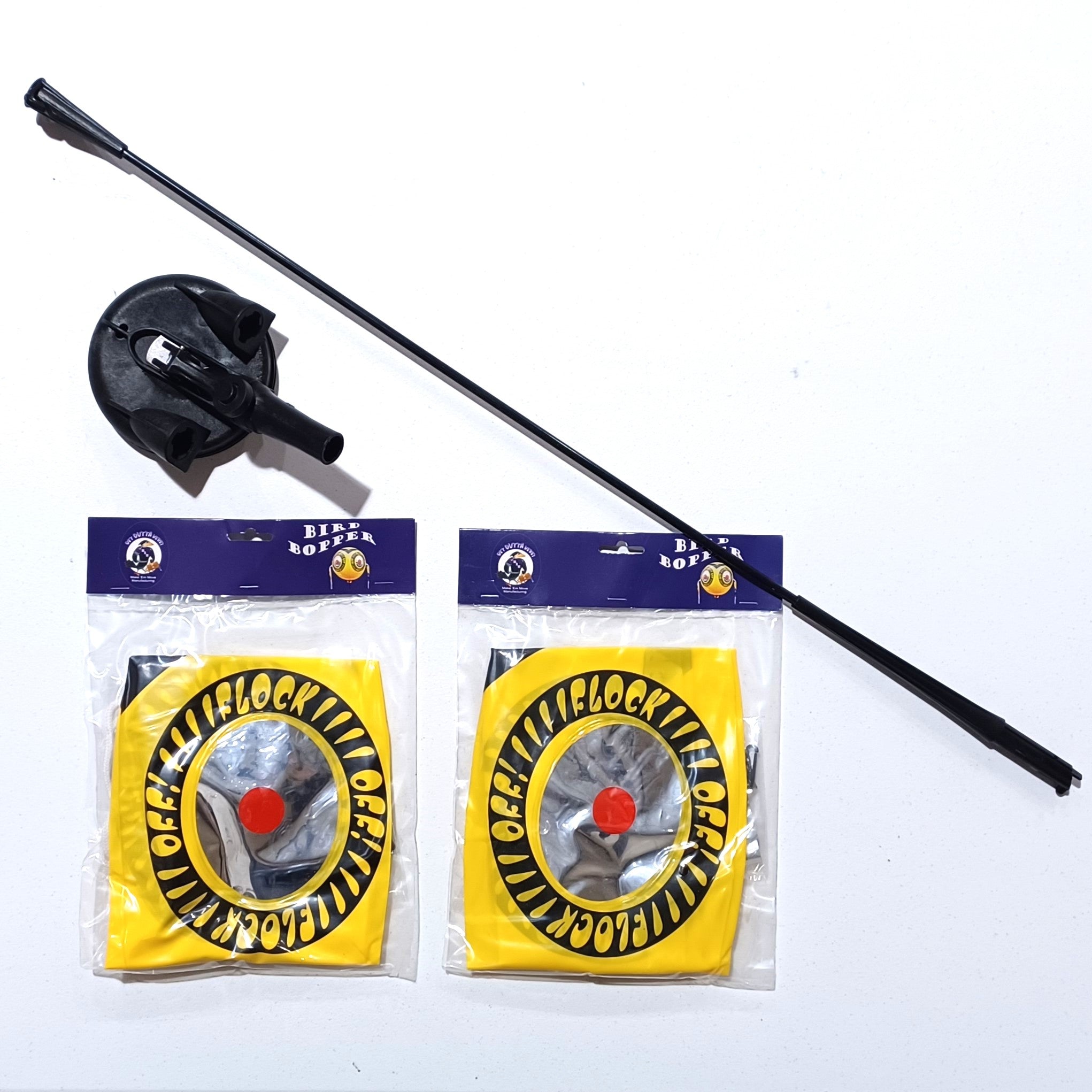 2x Flock Free Bird Boppers with 30” Window Mounting Pole