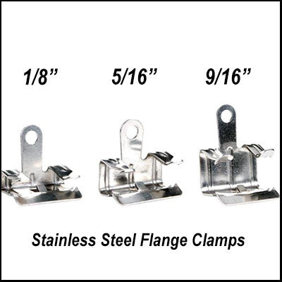 Bird Netting SS Flange Clips 9/16" Pack of 100